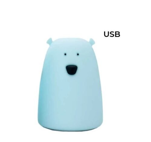 Mėlyna silikoninė lemputė USB