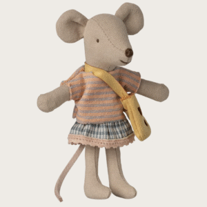 Maileg little sister mouse with bag