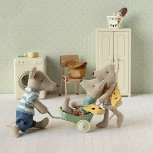Maileg little sister mouse with bag