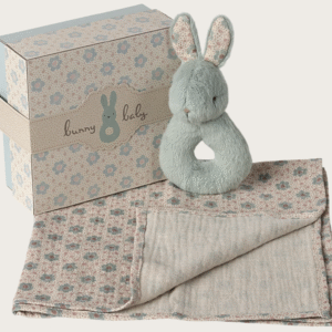 Maileg žaislai - Rabbit rattle set - Mint